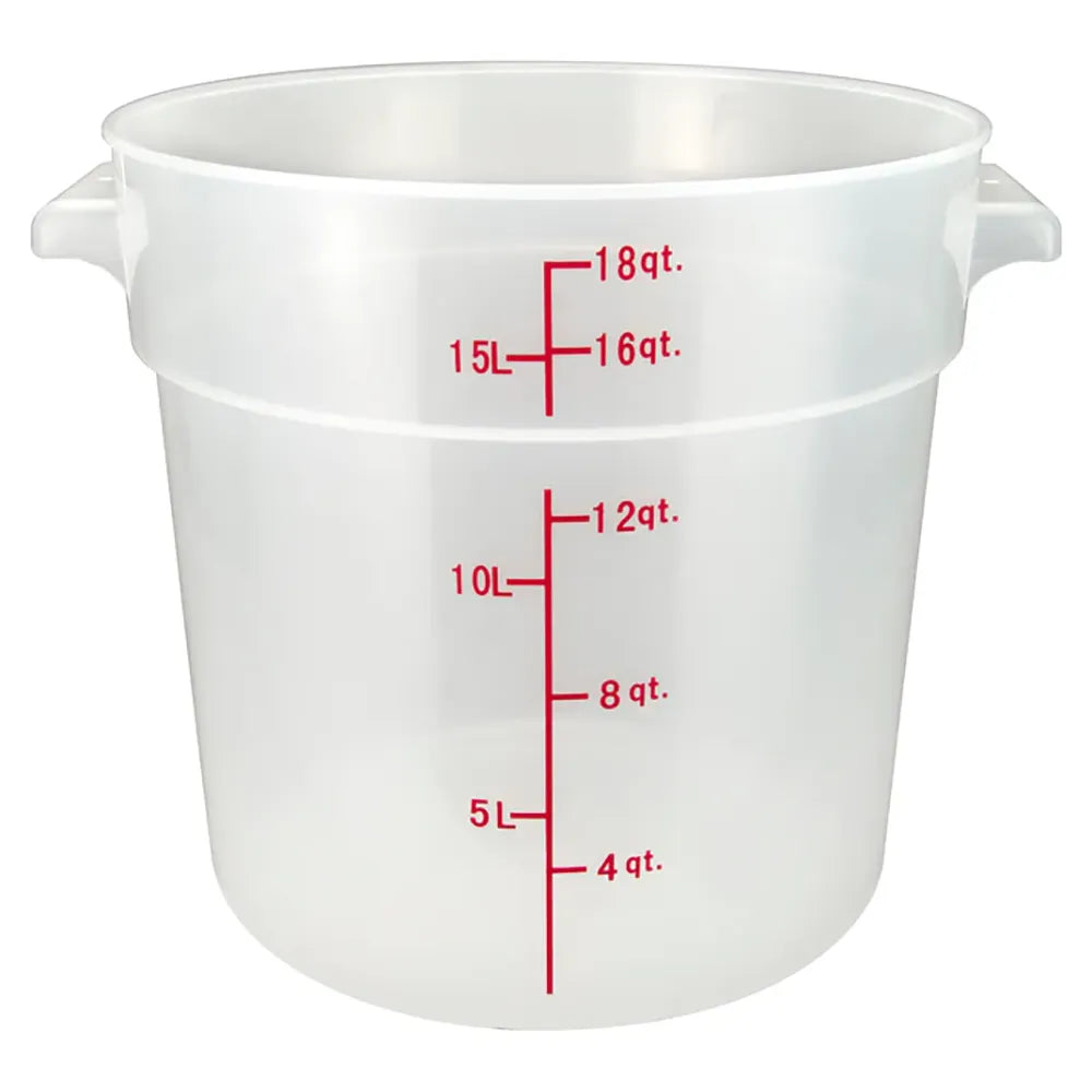 Omcan Translucent Polypropylene Round Storage Container - Various Sizes-Phoenix Food Equipment