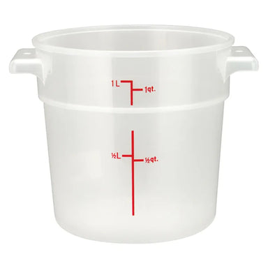 Omcan Translucent Polypropylene Round Storage Container - Various Sizes-Phoenix Food Equipment