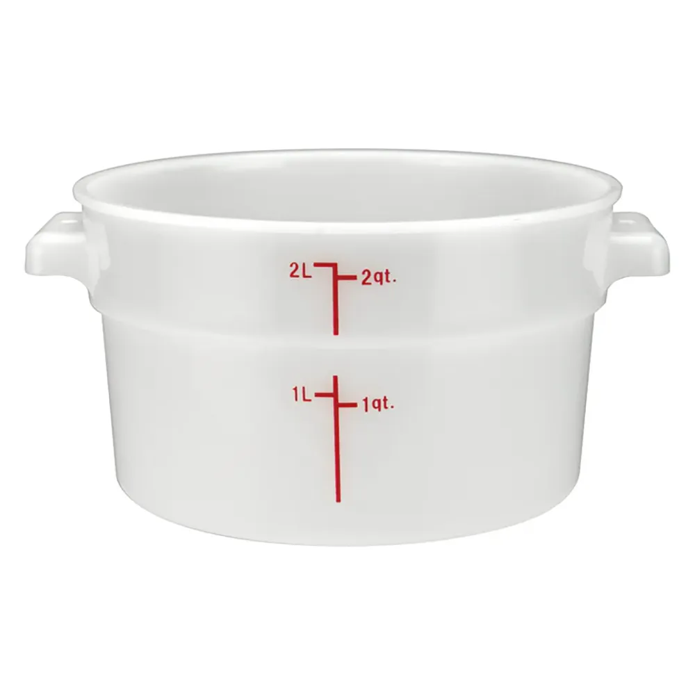 Omcan White Polypropylene Round Storage Container - Various Sizes-Phoenix Food Equipment