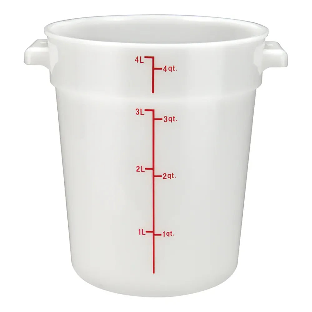 Omcan White Polypropylene Round Storage Container - Various Sizes-Phoenix Food Equipment