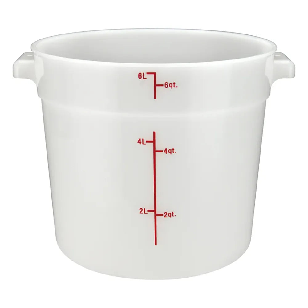 Omcan White Polypropylene Round Storage Container - Various Sizes-Phoenix Food Equipment