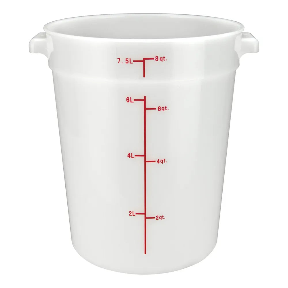 Omcan White Polypropylene Round Storage Container - Various Sizes-Phoenix Food Equipment