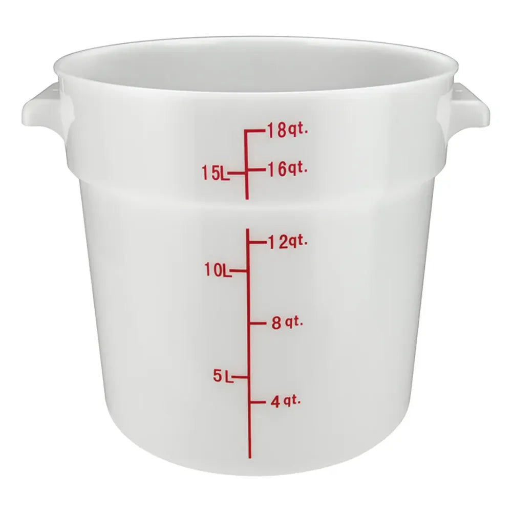 Omcan White Polypropylene Round Storage Container - Various Sizes-Phoenix Food Equipment