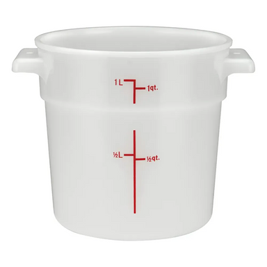 Omcan White Polypropylene Round Storage Container - Various Sizes-Phoenix Food Equipment