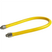 Phoenix commercial 3/4-inch diameter gas hose with yellow coating and stainless steel threaded end fittings