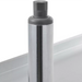 Phoenix ECONOMY 18 gauge stainless steel work table, close-up of the leg top with grey plastic insert