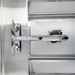 Phoenix EGNDF-8 economy deck mount faucet, top-down view of the chrome handles and swing spout installed on a sink