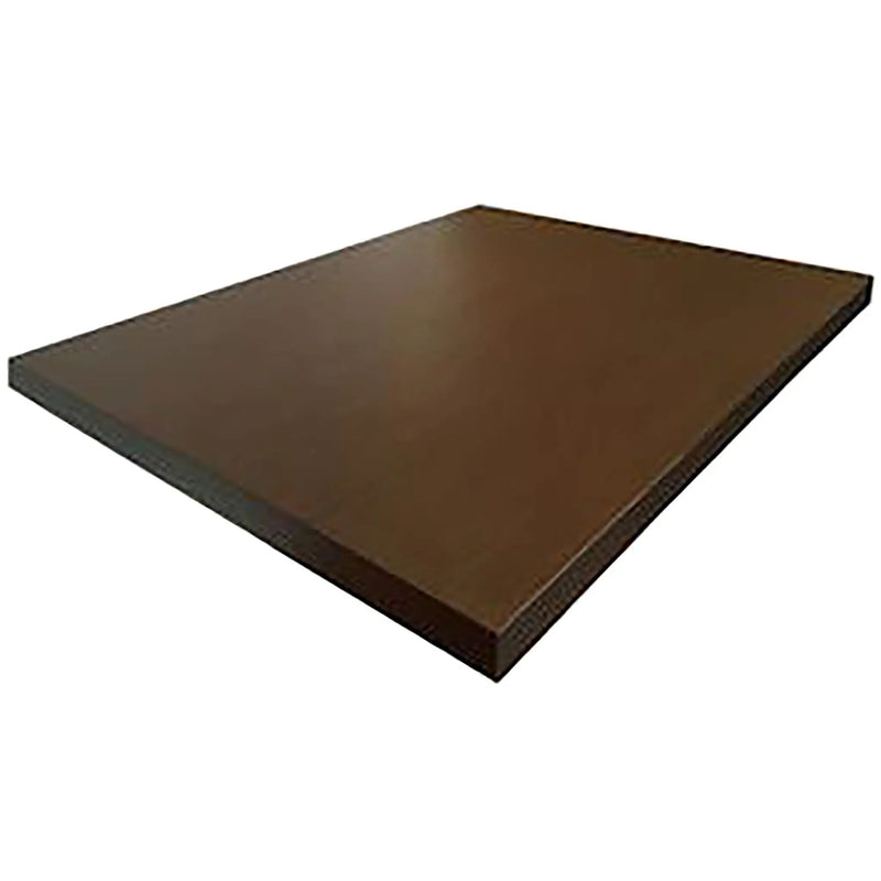 Phoenix high quality table top in dark espresso colour, rectangular top with smooth finish, angled view