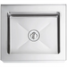 Phoenix MS-1620-10 stainless steel mop sink, top view of the 16 x 20 inch bowl with centre floor drain