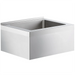 Phoenix MS-1620-10 stainless steel floor mop sink with 16 x 20 x 10 inch bowl, angled front view