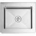 Phoenix MS-1620-6 stainless steel mop sink, top-down view of the 16 x 20 inch bowl with sloped floor and drain