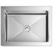 Phoenix MS-2024-10 stainless steel mop sink, top-down view of the 20 x 24 inch bowl with sloped floor and drain