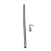 Phoenix chrome pre-rinse riser pipe shown with its wall bracket, replacement part for pre-rinse faucet units
