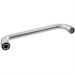 Phoenix standard duty swing neck only, chrome-plated replacement faucet spout with upturned end, angled view