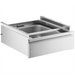 Phoenix TDR stainless steel work table drawer with pull handle, drawer pulled out on its slide frame