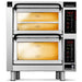 PizzaMaster PM400 16-inch countertop pizza oven, double stacked chambers with middle rack in the upper chamber