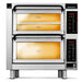 PizzaMaster PM450 18-inch countertop pizza oven, double stacked chambers with middle rack in the upper chamber