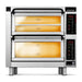 PizzaMaster PM550 21-inch countertop pizza oven, double stacked chambers with middle rack in the upper chamber