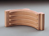 Potis ES-BR ceramic brick for electric shawarma broilers, curved terracotta-coloured brick with grooves for elements