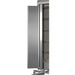Potis GD Series heat deflector for shawarma broilers, tall stainless steel shield panel shown on the side of a broiler