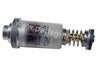 Potis GDS-MC magnetic coil for gas valve, silver cylindrical safety magnet with spring plunger, side view