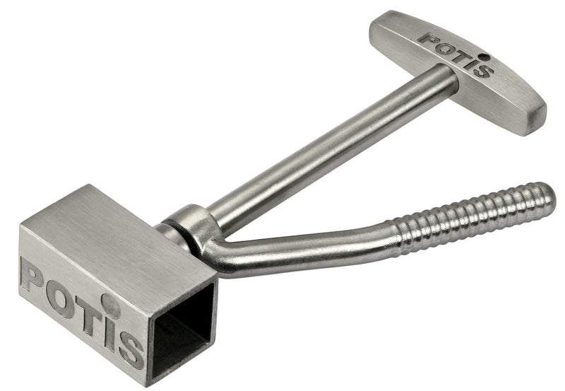 Potis GDS-USS upper sliding sleeve bracket for top mounted broilers, stainless square sleeve with T-handle screw