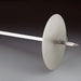 Potis RS-MU-GD Series stainless steel skewer plate shown mounted on a shawarma skewer rod, side view