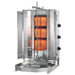 Potis RS-MU-GD3 natural gas 3 burner shawarma broiler, stainless steel with glowing ceramic burners and side doors