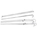 Puri PTL-104 34-inch tandoori oven accessories, set of long stainless steel skewers with hooked handle ends