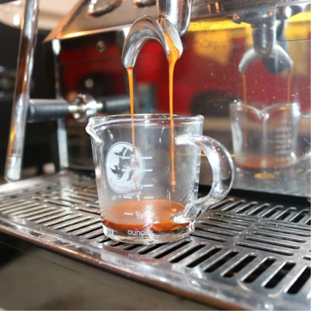 Rhino Coffee Gear Double-Spouted Shot Glass - 3 Oz. Capacity-Phoenix Food Equipment
