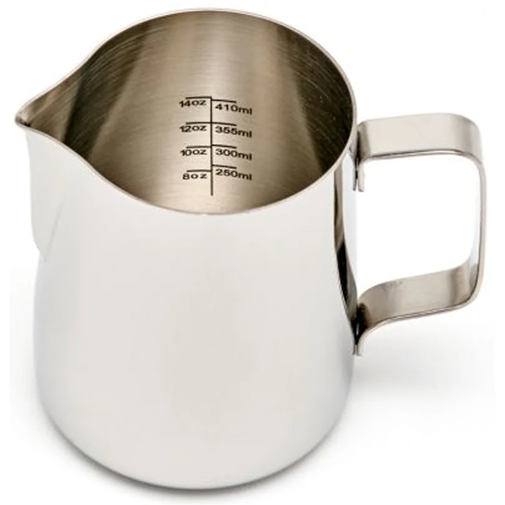 Rhino SS Professional Milk Pitcher - 12 Oz. Capacity-Phoenix Food Equipment