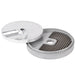 Robot Coupe 8x8 mm dicing grid kit for Essential R2Dice series food processors, slicing disc above dicing grid