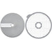 Robot Coupe 10x10 mm dicing grid kit for Expert food processors, slicing disc shown next to its dicing grid