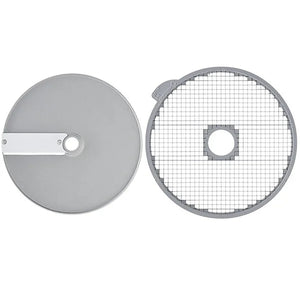 Robot Coupe 5x5 mm dicing grid kit for Expert food processors, slicing disc and fine dicing grid side by side
