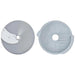 Robot Coupe 8x8 mm French fry grid kit for Expert food processors, grey slicing disc beside the fry cutting grid