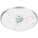 Robot Coupe grater disc for Essential food processors, medium grating hole size, stainless steel, angled top view