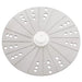 Robot Coupe grater disc for Essential food processors, fine radial grating rows with white hub, flat top view