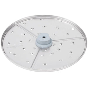 Robot Coupe grater disc for Essential food processors, stainless steel with small grating holes and grey hub