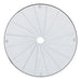 Robot Coupe grater disc for Expert food processors with very fine radial grating lines, stainless steel, top view