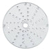 Robot Coupe grater disc for Expert food processors, medium grating size with raised holes in curved rows, top view