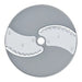 Robot Coupe ripple disc for Expert food processors, aluminum disc with two wavy stainless steel blades, top view