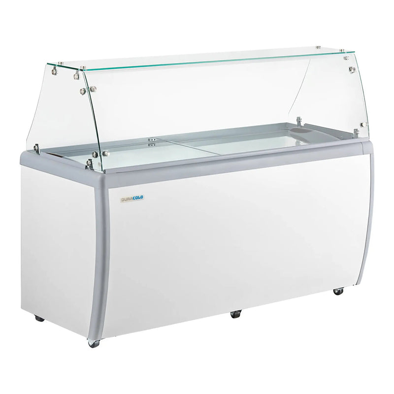 **SCRATCH & DENT** Duracold DIPC-71 Ice Cream Dipping & Gelato Freezer - 12 Tub/12 Pan Capacity, With Sneeze Guard-Phoenix Food Equipment