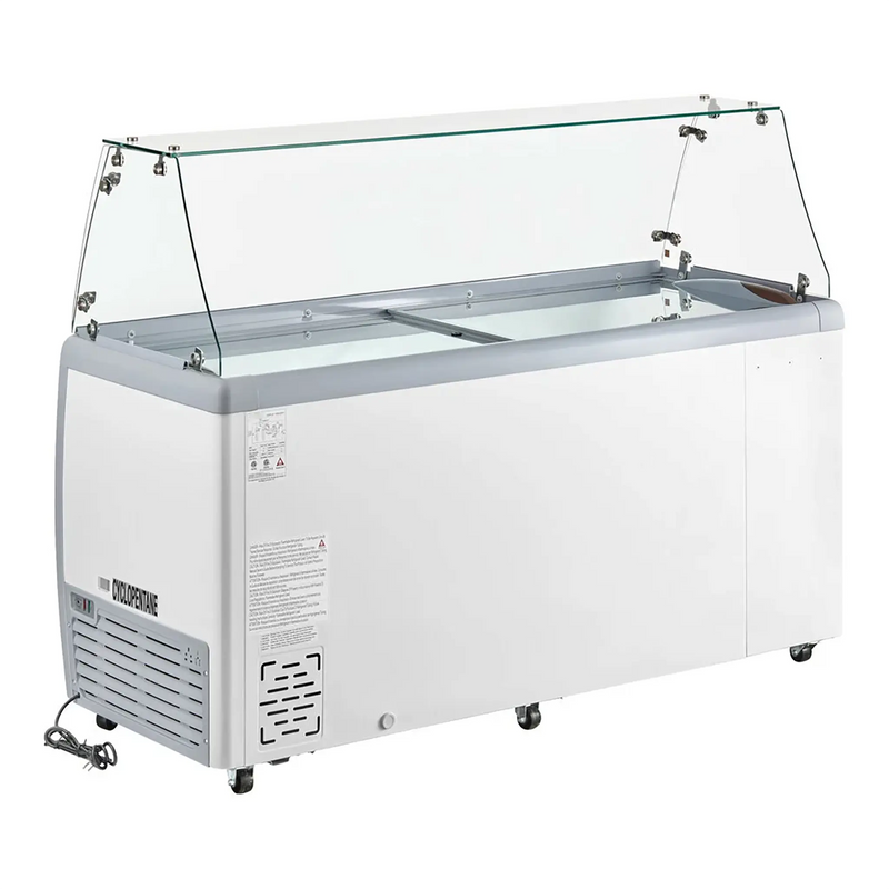 **SCRATCH & DENT** Duracold DIPC-71 Ice Cream Dipping & Gelato Freezer - 12 Tub/12 Pan Capacity, With Sneeze Guard-Phoenix Food Equipment