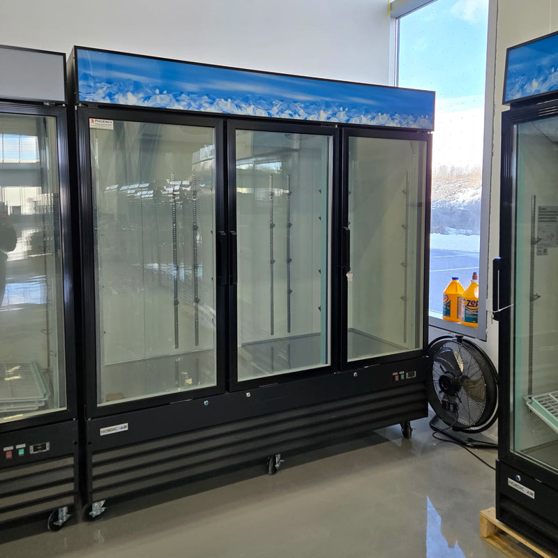 **SCRATCH & DENT** Nordic Air GFM-78 Triple Swing Glass Door 78" Wide Display Freezer-Phoenix Food Equipment