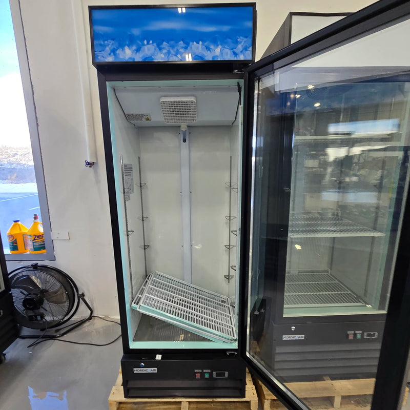 **SCRATCH & DENT** Nordic Air GRM-26 Single Swing Glass Door 26" Wide Display Refrigerator-Phoenix Food Equipment