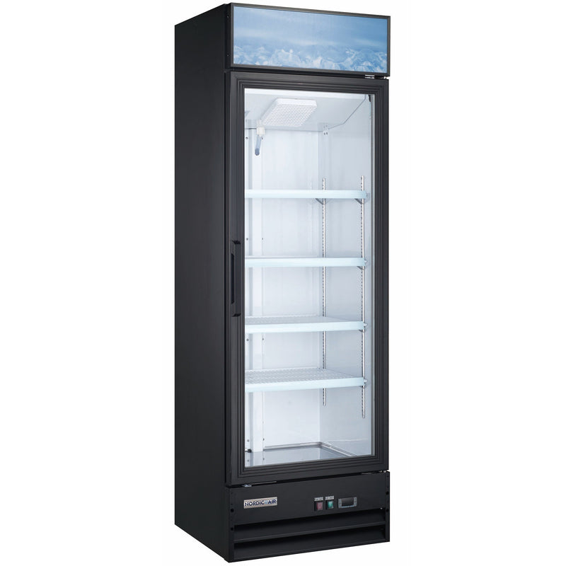 **SCRATCH & DENT** Nordic Air GRM-26 Single Swing Glass Door 26" Wide Display Refrigerator-Phoenix Food Equipment