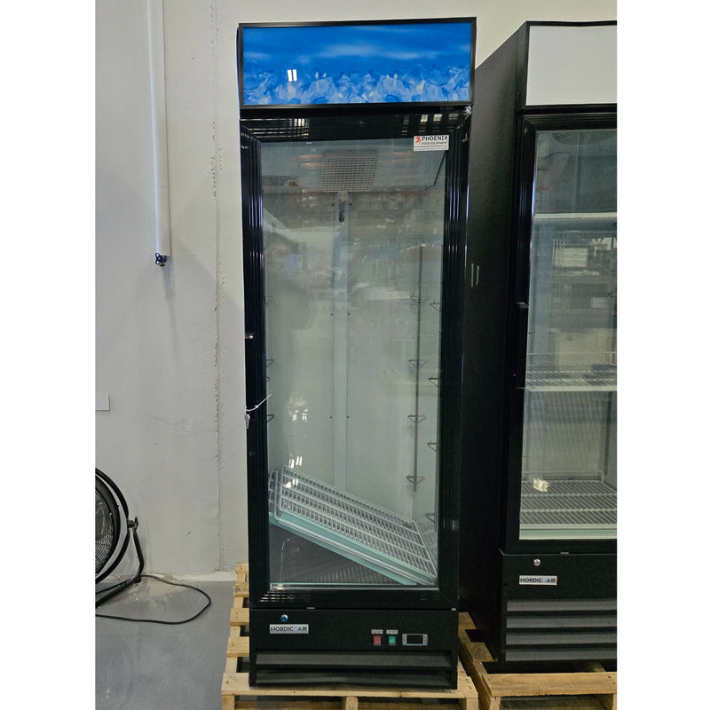 **SCRATCH & DENT** Nordic Air GRM-26 Single Swing Glass Door 26" Wide Display Refrigerator-Phoenix Food Equipment