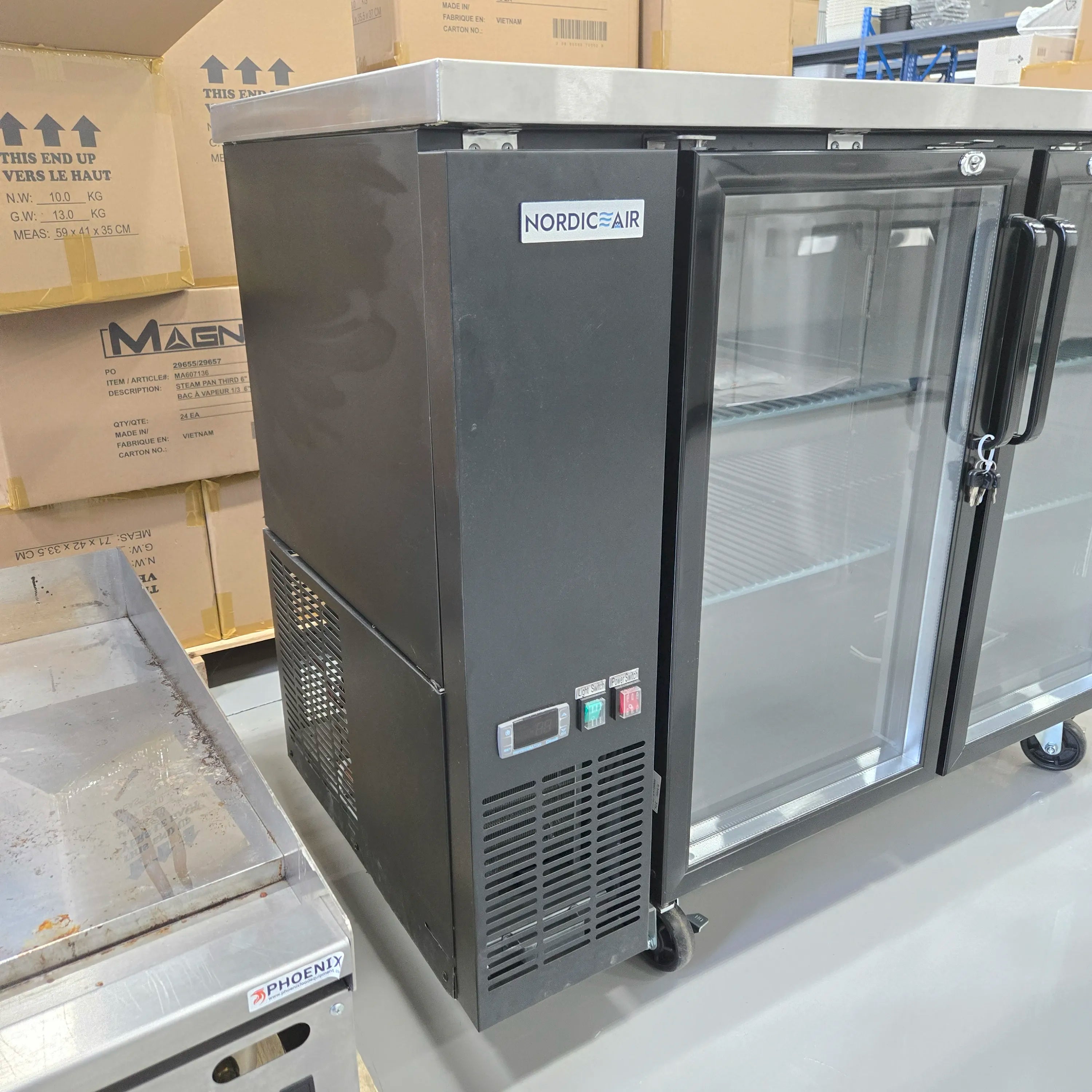 **SCRATCH & DENT**Nordic Air 49" Commercial Shallow Double Door Back Bar Cooler-Phoenix Food Equipment
