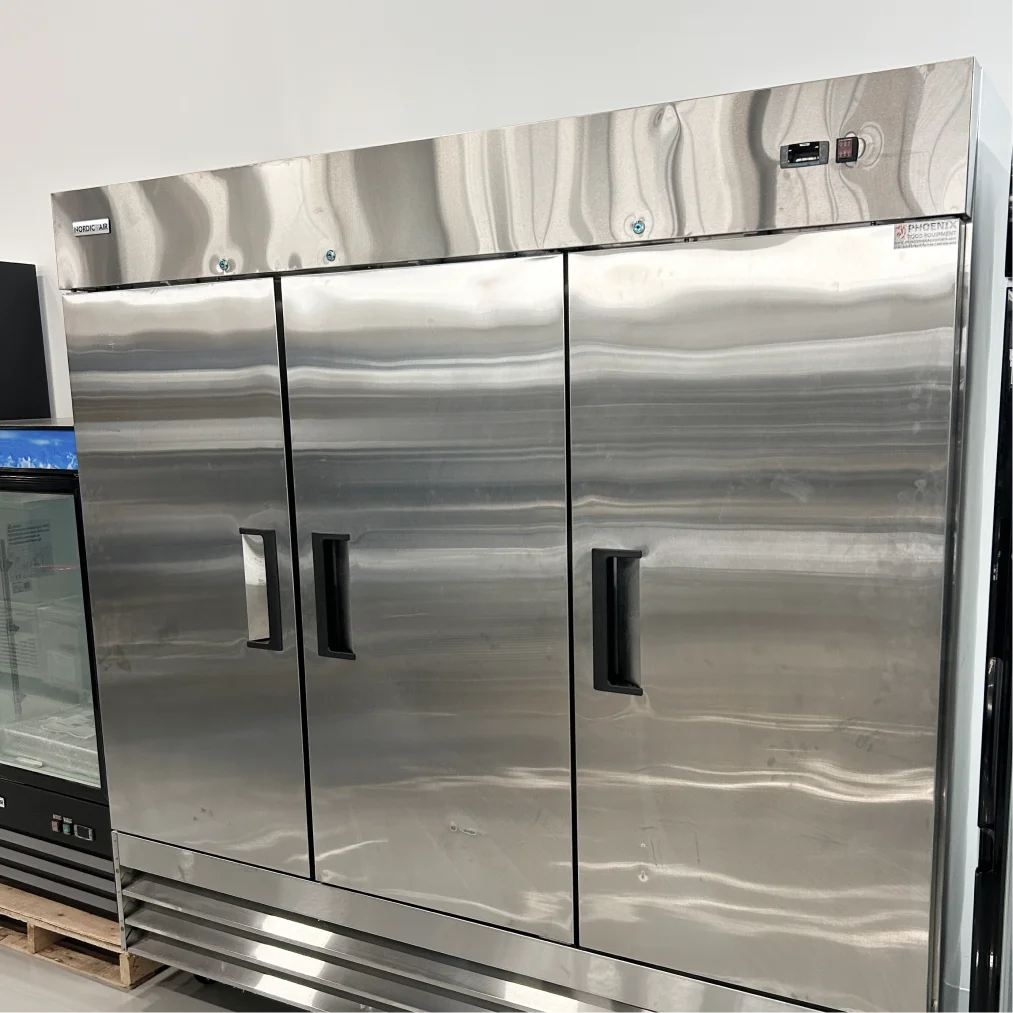 **OPEN BOX** Nordic Air SR-81 Triple Solid Door 81" Wide Stainless Steel Refrigerator