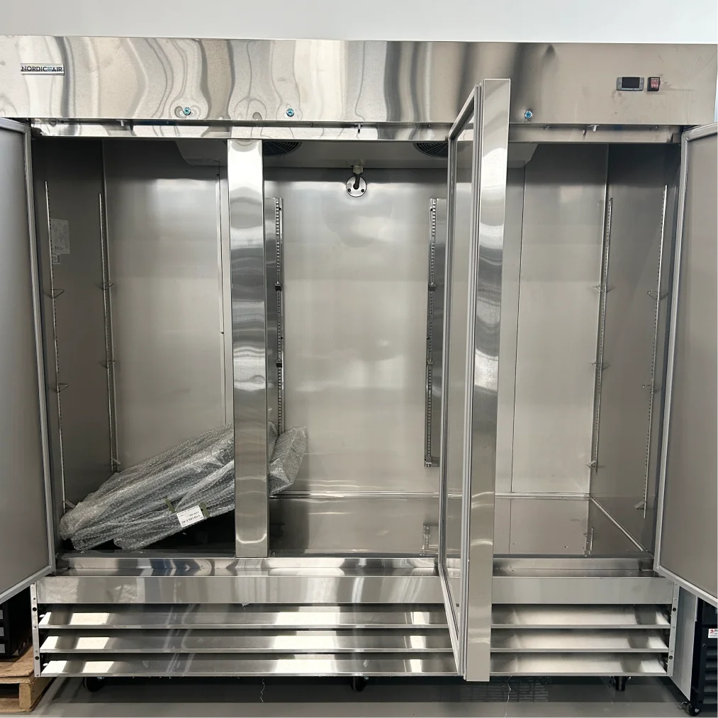 **OPEN BOX** Nordic Air SR-81 Triple Solid Door 81" Wide Stainless Steel Refrigerator